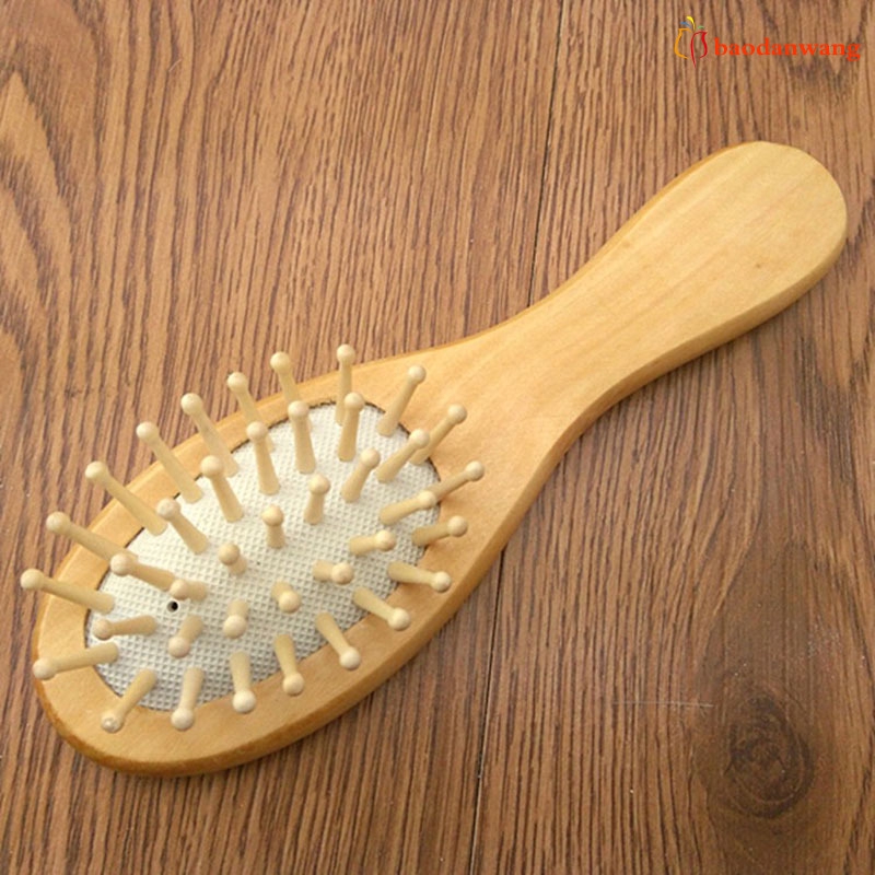 [Hàng mới về] Lược chải tóc mát xa da đầu bằng gỗ