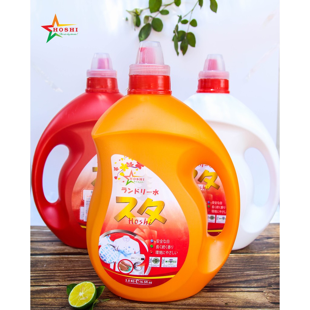 Nước giặt xả hương nước hoa 3.8L giặt sạch, lưu hương thơm lâu, nước giặt quần áo đậm đặc dành cho giặt tay và giặt máy