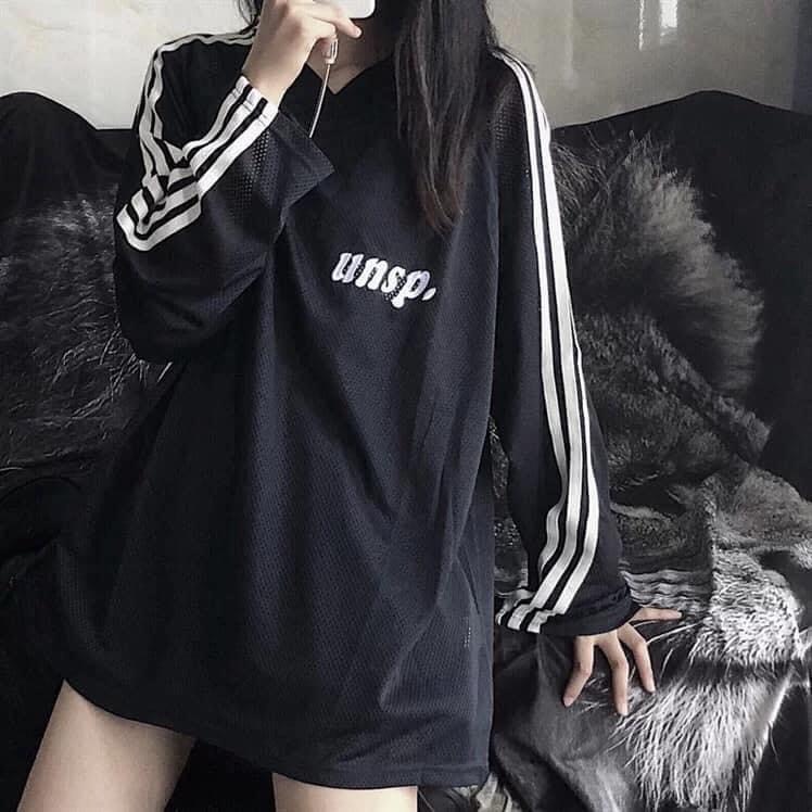 Áo Sweater lưới size dưới 75kg Hot Trend - Sweater lưới nhỏ Logo