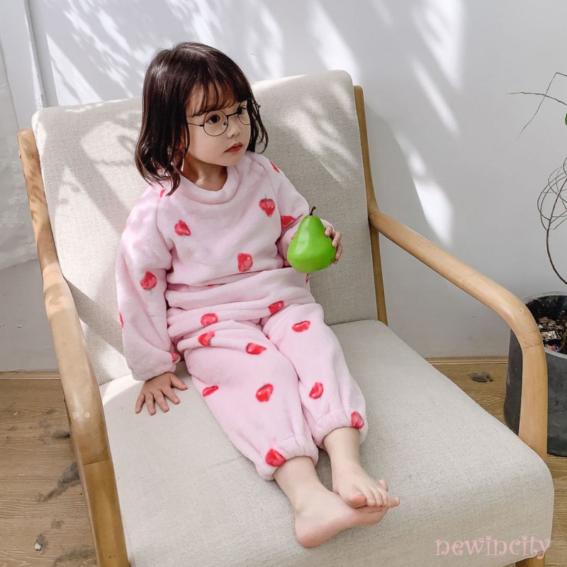 Set đồ ngủ hoạ tiết hoạt hình phong cách Hàn Quốc cho bé gái