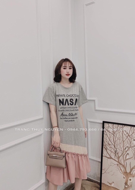 Váy bầu suông thời trang chất cotton