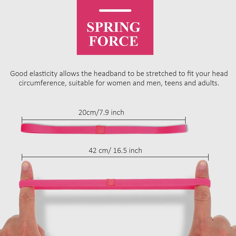 Set 9 Băng Đô Cài Tóc Dày Co Giãn Chống Trượt Nhiều Màu Sắc Dành Cho Nam Nữ