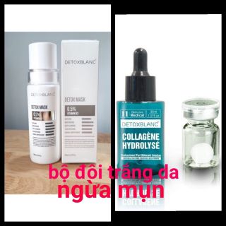 Combo serum trắng da số 11 và nạ sủi bọt detox blance