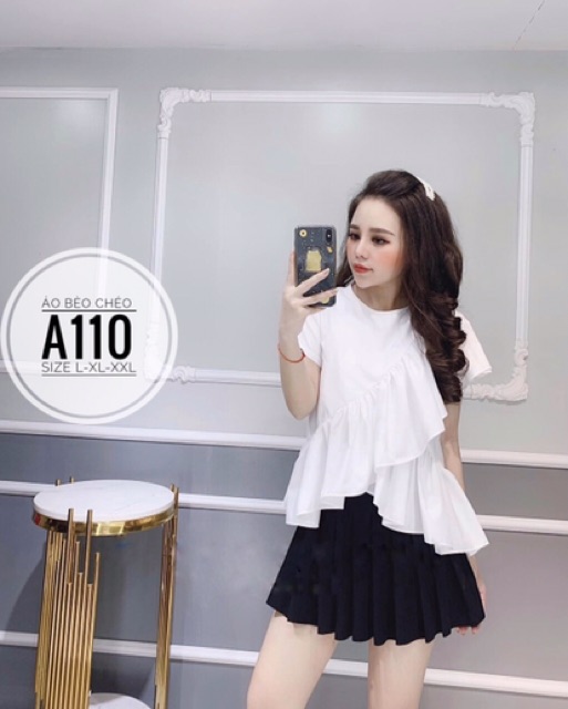 Bigsize Áo bèo chéo A110