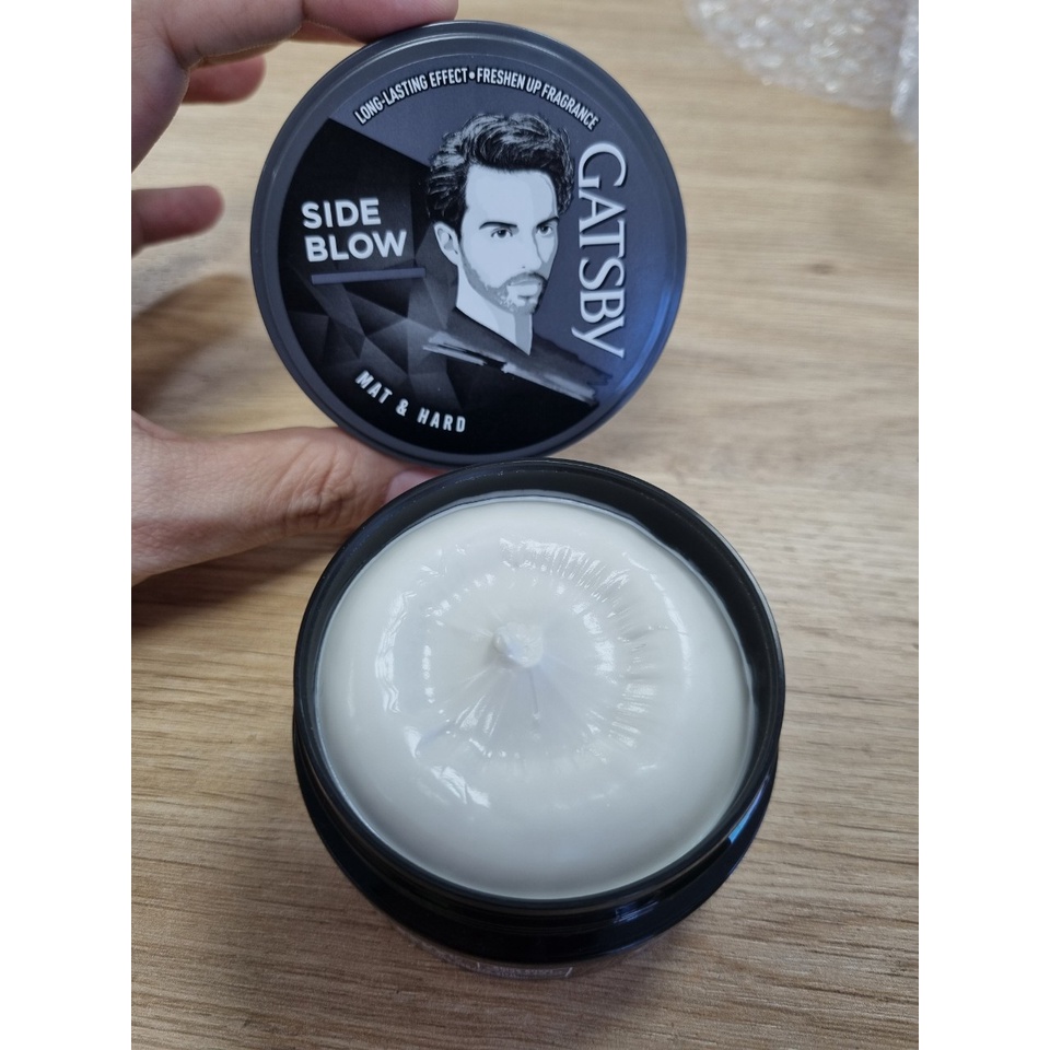 Sáp vuốt tóc nam GATSBY SIDE BLOW STYLING WAX - sáp tạo kiểu tóc 75g màu xám