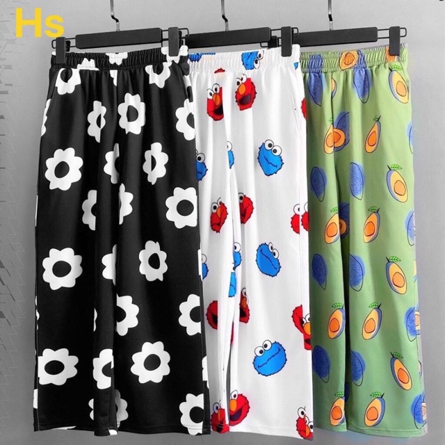 Bộ hoạt hình cún nhiều màu+ quần dài ống suông hoặc quần đùi
