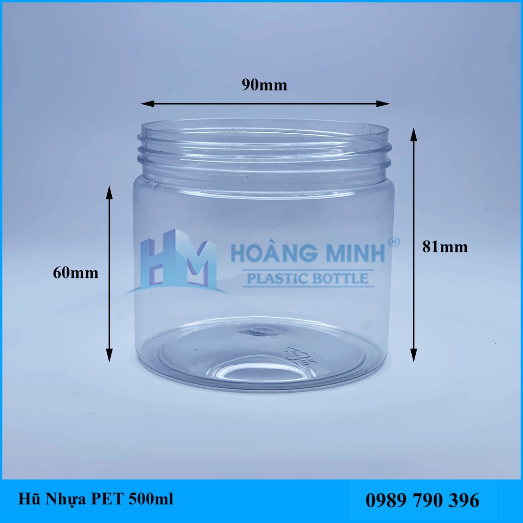 Hũ Nhựa PET 500ml Nắp Nhựa Giá (Sỉ) Xuất Xưởng 0989 790 396