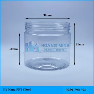 Combo 10 Hũ Nhựa PET 500ml Nắp Nhựa Giá (Sỉ) Xuất Xưởng 0989 790 396