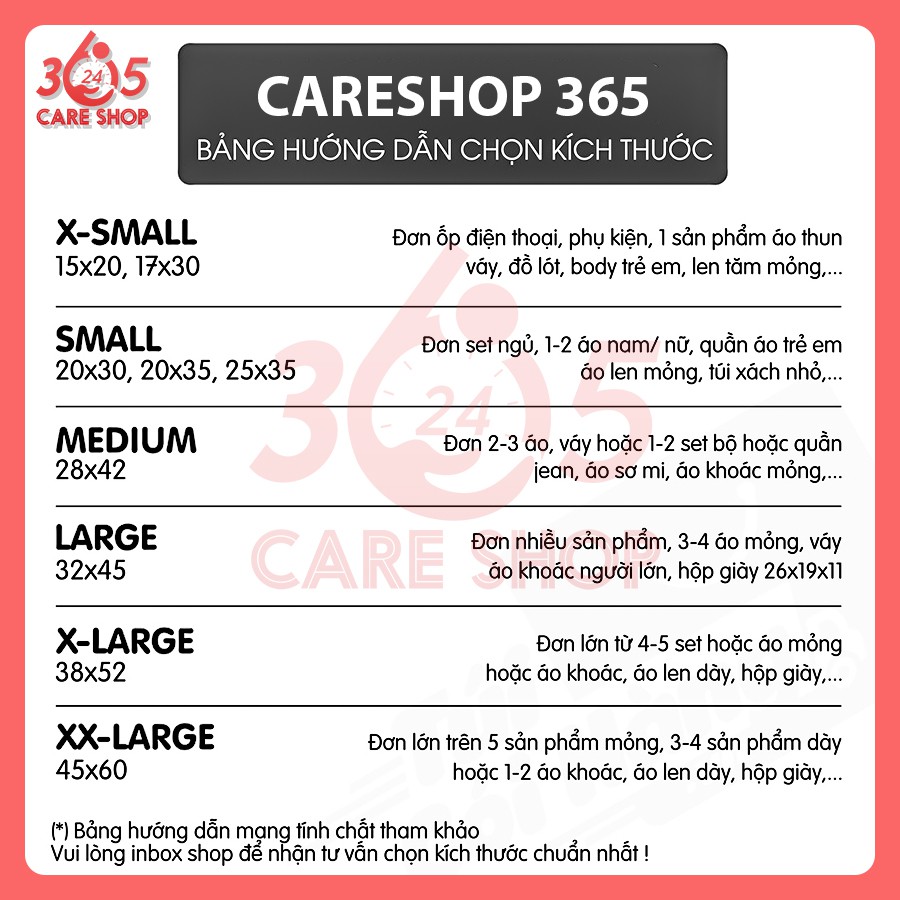 Túi Gói Hàng Niêm Phong Tự Dính CARESHOP365 Size 32x45cm Đóng Gói Hộp Giày, Áo Khoác - CT06