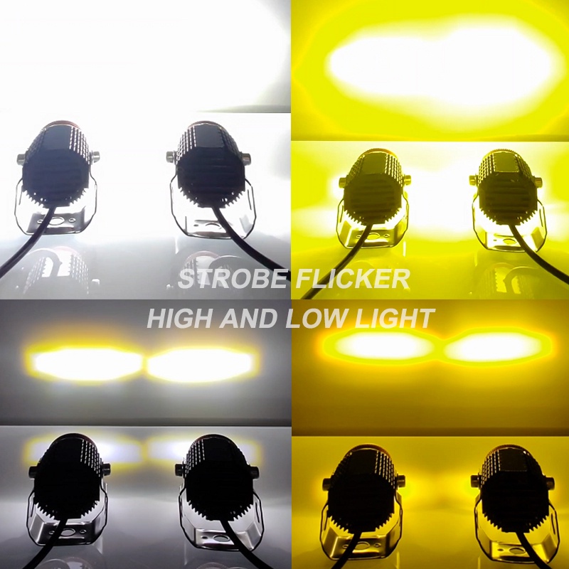 Bộ 2 đèn pha led mini siêu sáng MAXGTRS 60w chuyên dụng dành cho xe mô tô atv