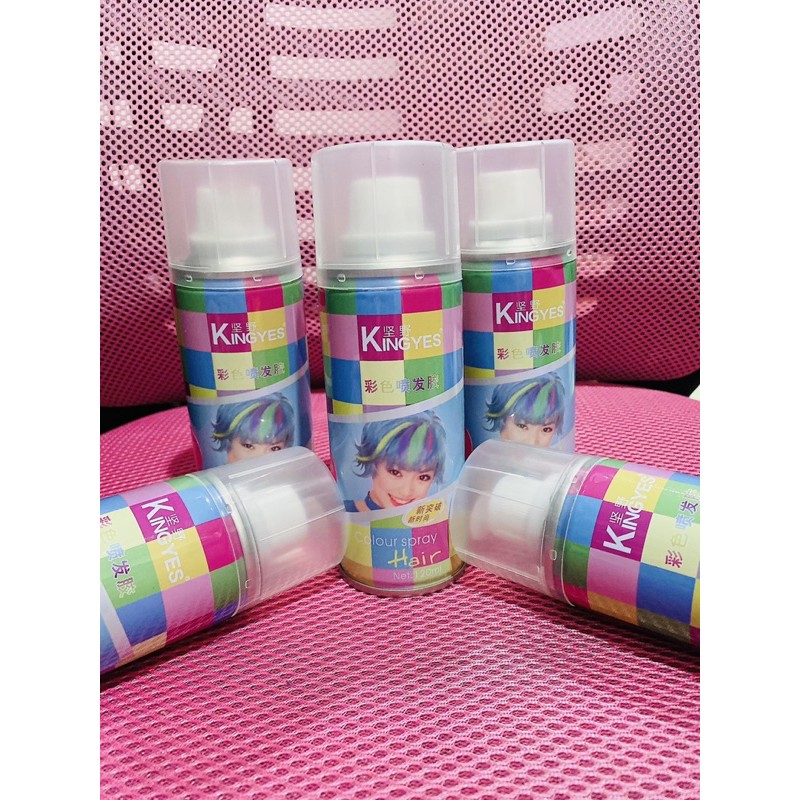 Xịt Nhuộm Tóc Tạm Thời Kingyes 120ml/chai Màu Xanh Lá Cây