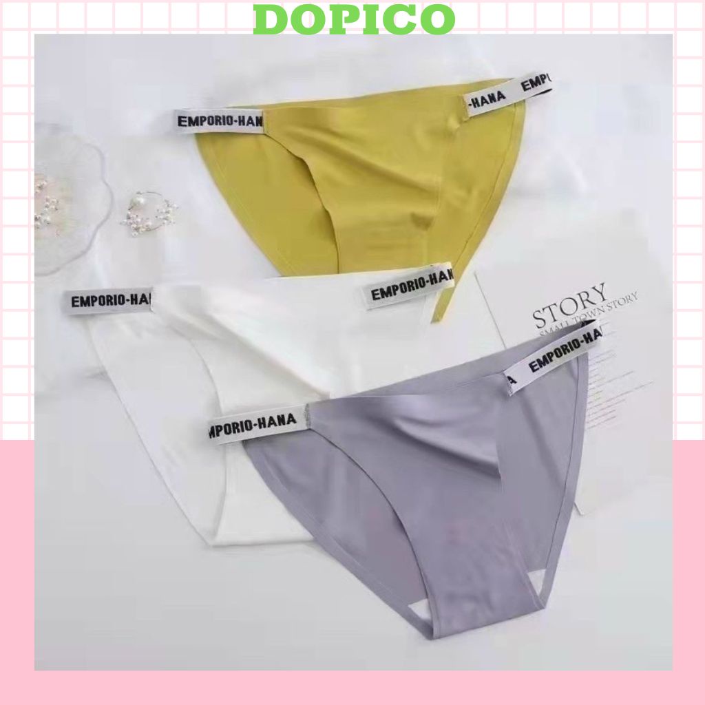 Quần lót nữ thun lạnh không đường may chun hông sexy gợi cảm, Quần chíp nữ kháng khuẩn tôn dáng DOPICO L013