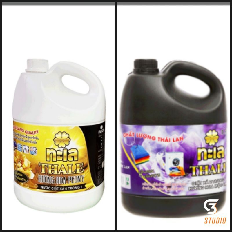 Can nước giặt xả Thale 3,5 lít hương hoa mộc lan và hương Peony