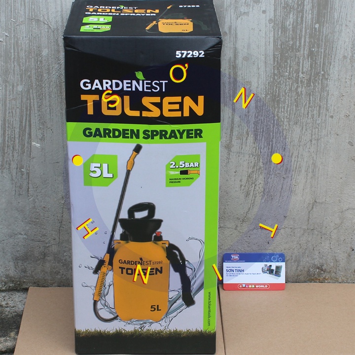 Bình 5L bơm xịt phun thuốc khử diệt côn trùng, tưới vòi phun sương tưới cây 5 Lít cao cấp TOLSEN - 57292