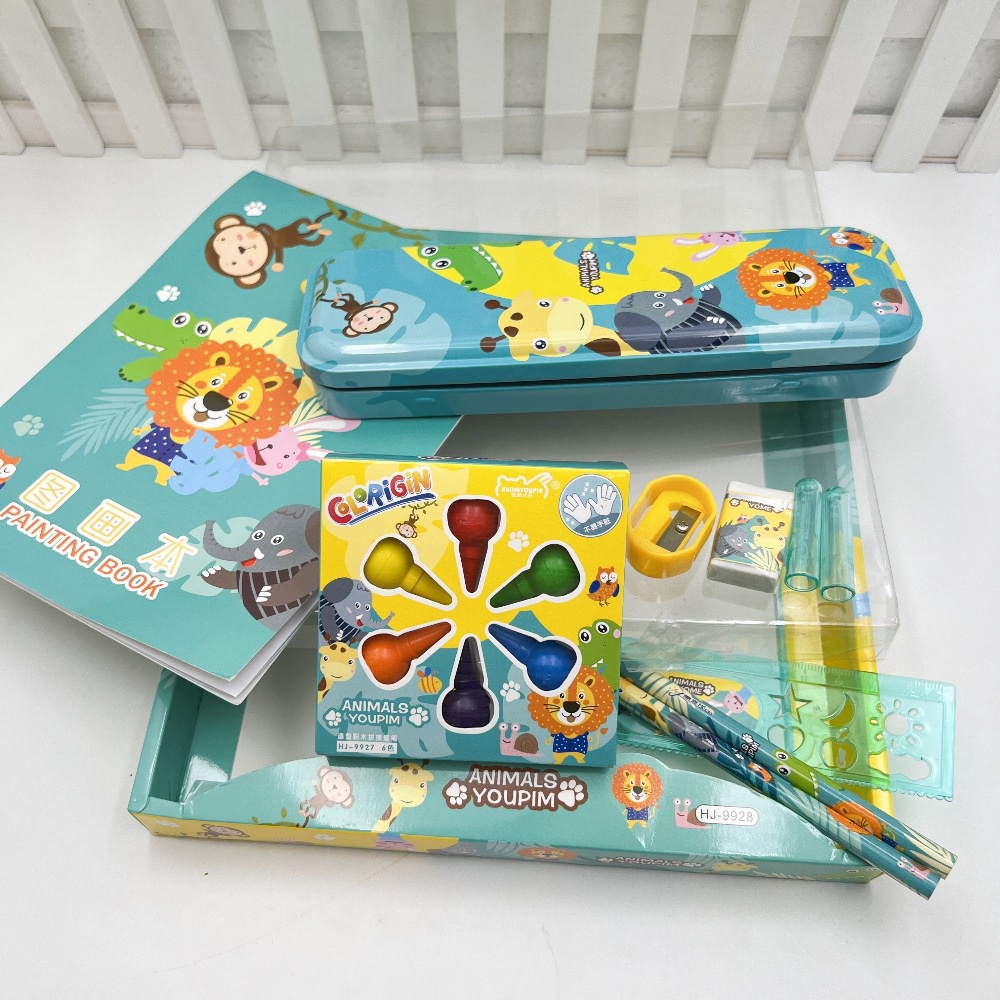 Đồ dùng học tập, bộ dụng cụ học tập gồm combo 9 món cute dễ thương cho các bé