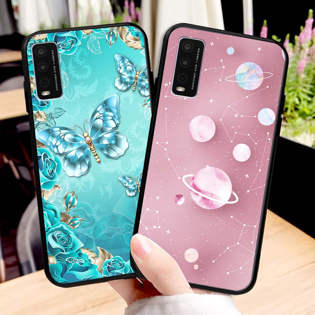 Ốp lưng Vivo Y20 in hình hoa xinh xắn, hiện đại , thời trang ,phong cách