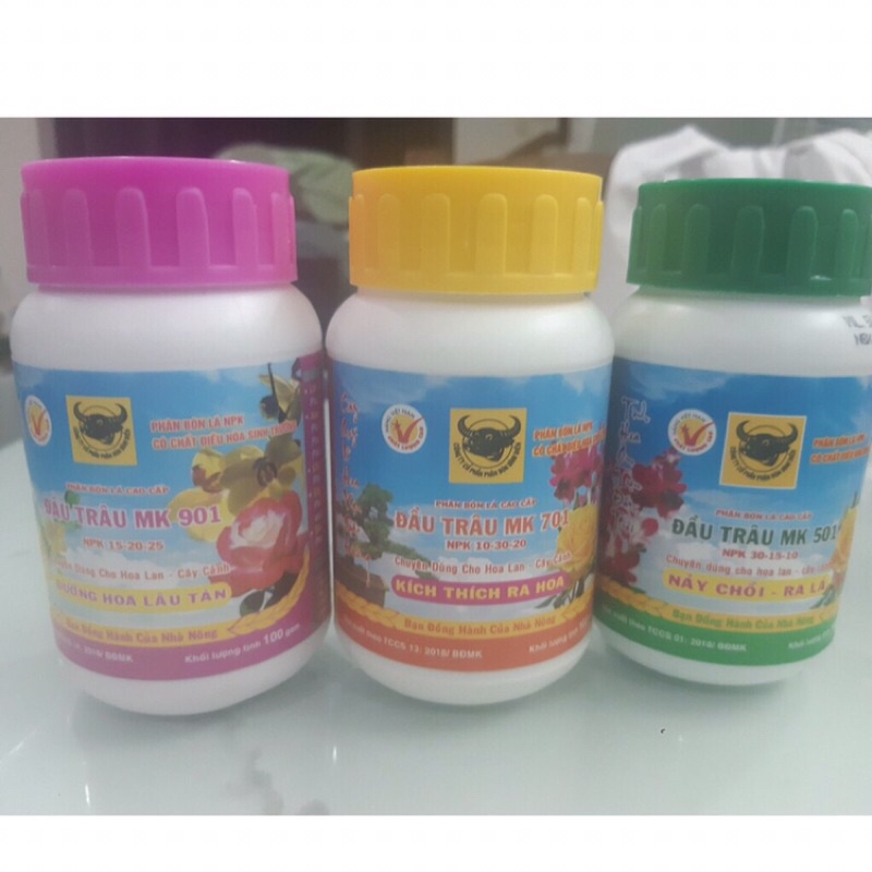 Bộ 3 phân bón lá đầu trâu - Combo 3 lọ phân đầu trâu 501,701,901
