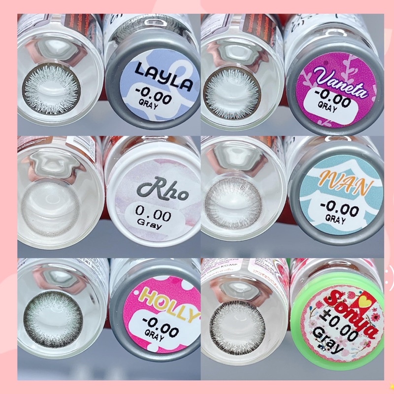 50 mẫu lens Xám Gray -Hot size không giãn 14,0mm không độ_kính áp tròng xám_Sam Eyes_Lens Sam Samm (FREE SHIP)