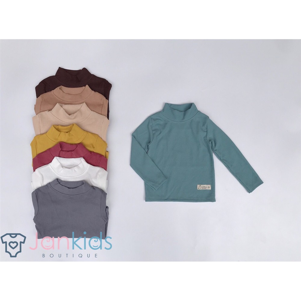 Hàng loai 1 - Áo thun gân tăm cổ 3 phân Kwoo cho bé 7-18kg