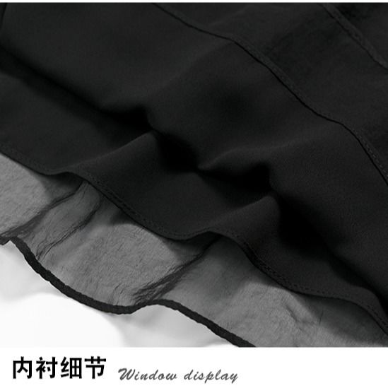 Quần Dài Ống Rộng Vải Voan Màu Đen Thời Trang Trẻ Trung Cho Nữ | BigBuy360 - bigbuy360.vn