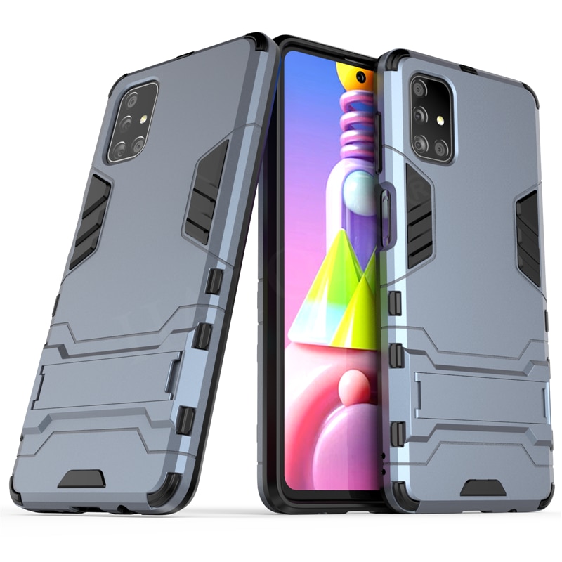 Ốp điện thoại chống sốc có giá đỡ thời trang cho Samsung Galaxy A21S A31 A51 A71 M31 M51 A10S A20S A30S A50S A70S
