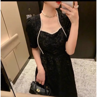 SẴN🖤 maxi tiểu thư dáng dài cổ Ngọc sang chảnh tay phồng Kiểu dáng Hàn Quốc