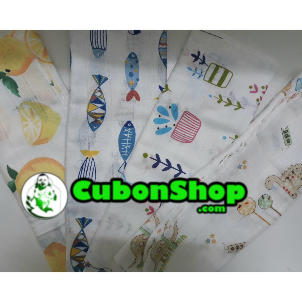 Set 10 khăn sữa túi lưới cotton pha sợi tre mềm mại