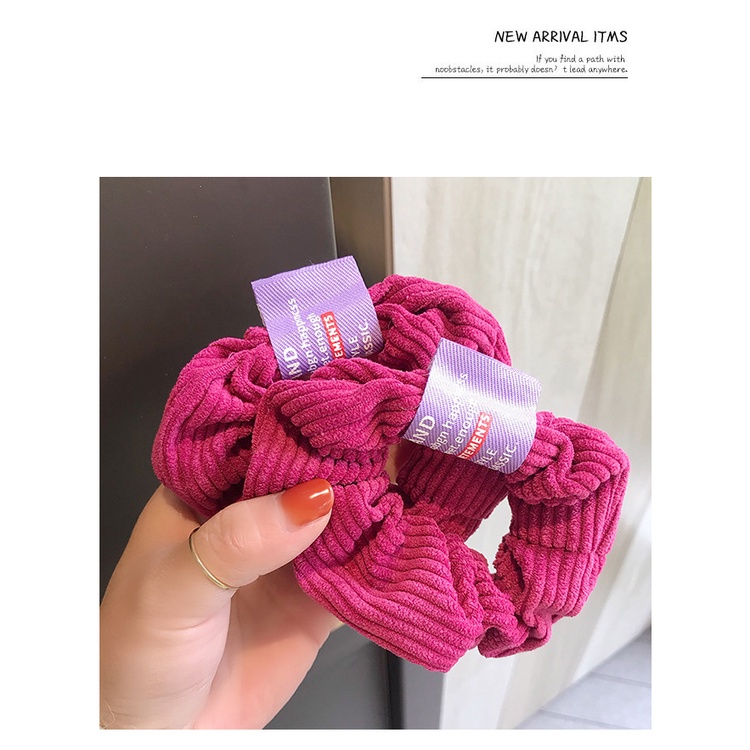 Dây buộc tóc bằng cao su co giãn họa tiết gấu dâu tây xinh xắn