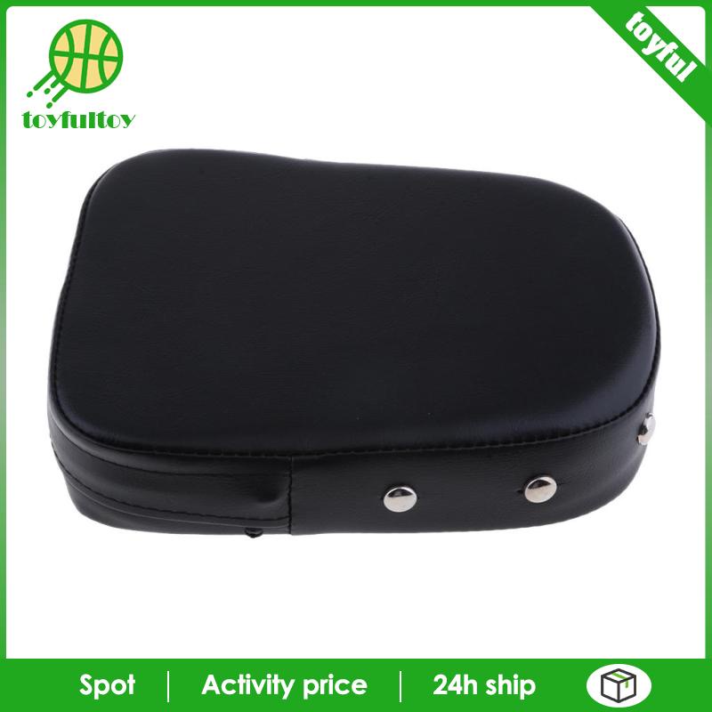 Đệm Tựa Lưng Bằng Da Tổng Hợp Màu Đen Thông Dụng Cho Harley Yamaha Honda