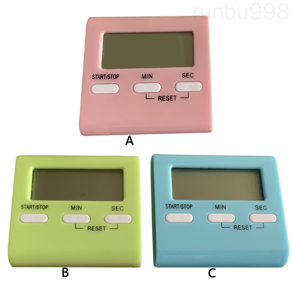 Đồng Hồ Đếm Ngược Thời Gian Nấu Ăn Màn Hình Lcd Chạy Bằng Pin Runbu998