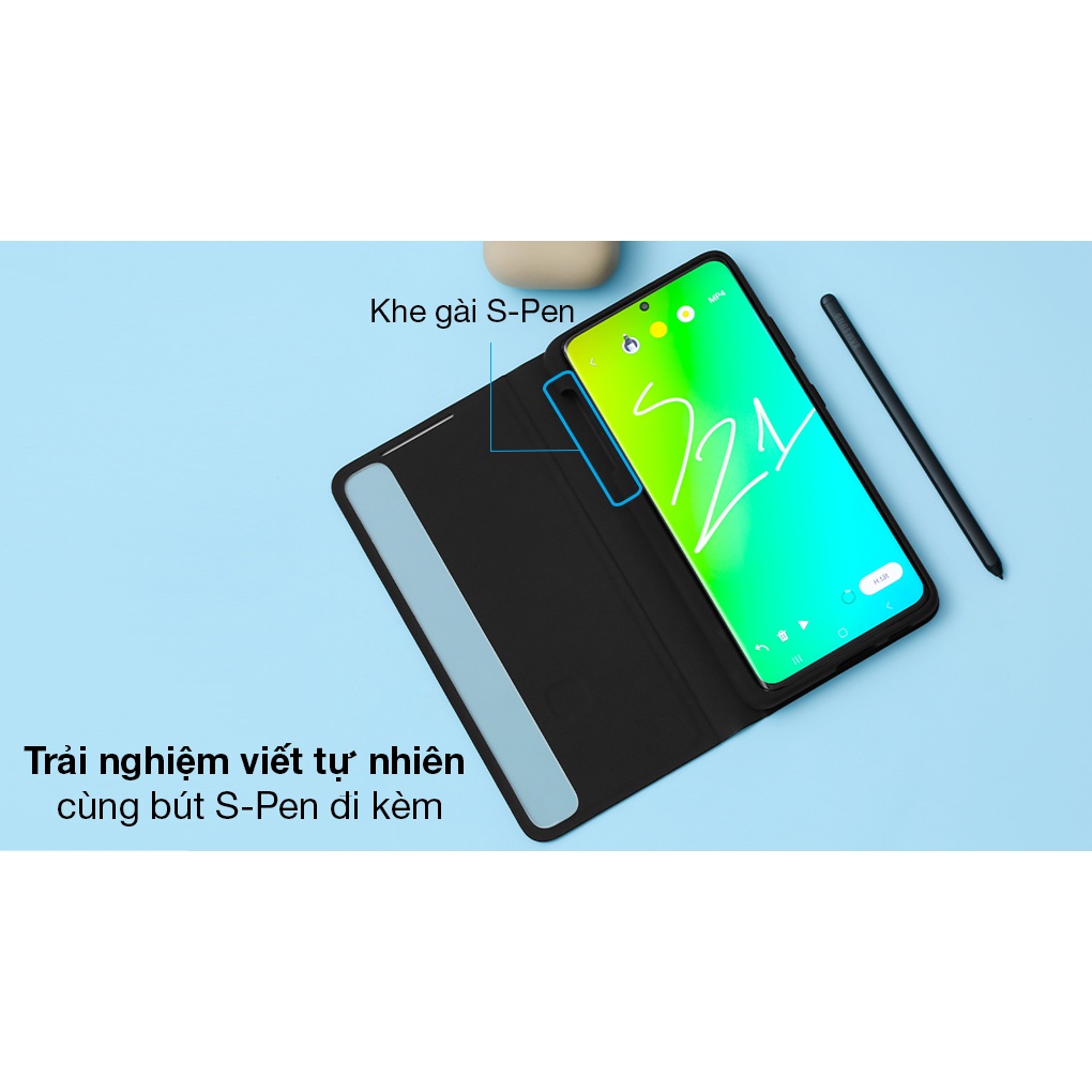 Bao Da Smart Clear View Kèm Bút SPen Samsung Galaxy S21 Ultra Chính hãng