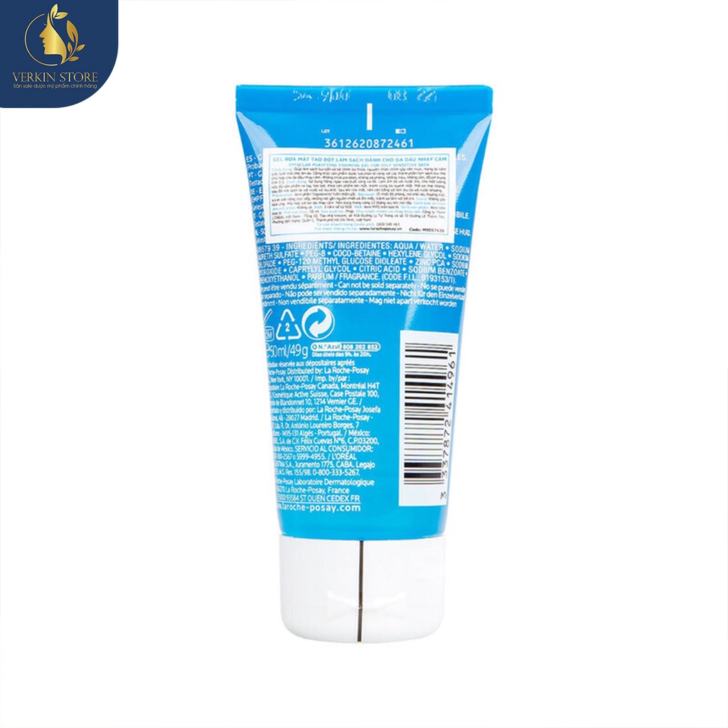 Sữa rửa mặt La Roche-Posay Effaclar tạo bọt cho da dầu nhạy cảm  - Verkin Store