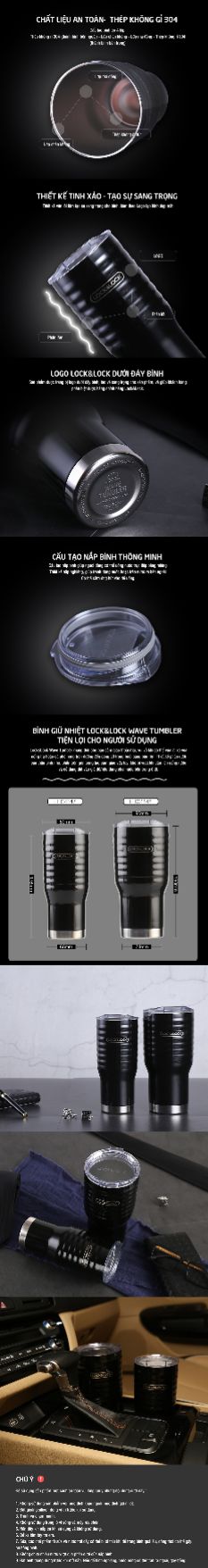 Bình giữ nhiệt 750ml Lock&Lock Wave Tumbler