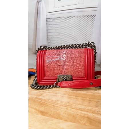 Túi xách cn boyy da đuối mài size 20 si tuyển