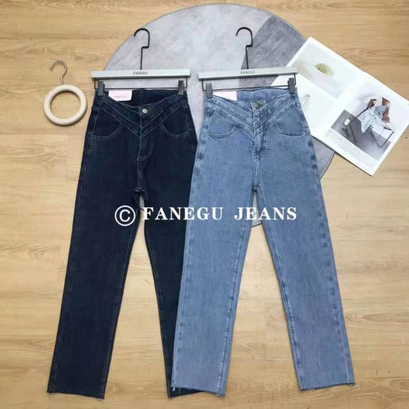 Quần jean cạp khuy chéo hàng QCL1