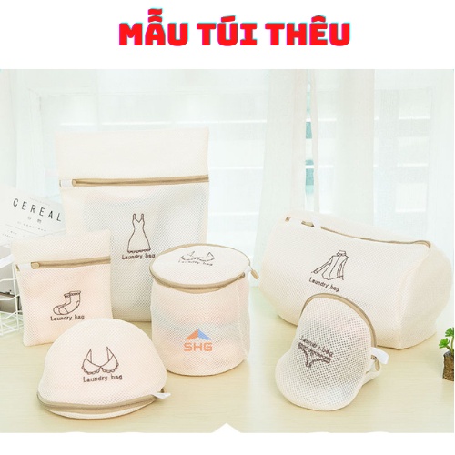 Túi lưới giặt đồ cao cấp 2 lớp dày dặn có dây rút / Túi giặt quần áo áo lót quần lót vớ cho máy giặt có dây kéo - Mã DR