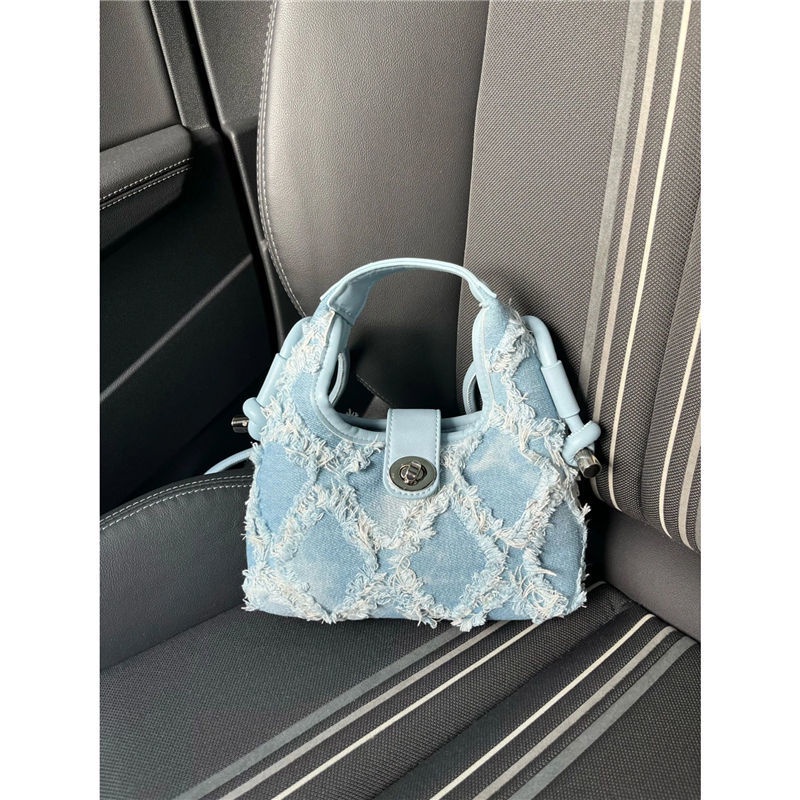Túi Xách Denim Đựng Mỹ Phẩm Phong Cách Retro Thời Trang Cho Nữ