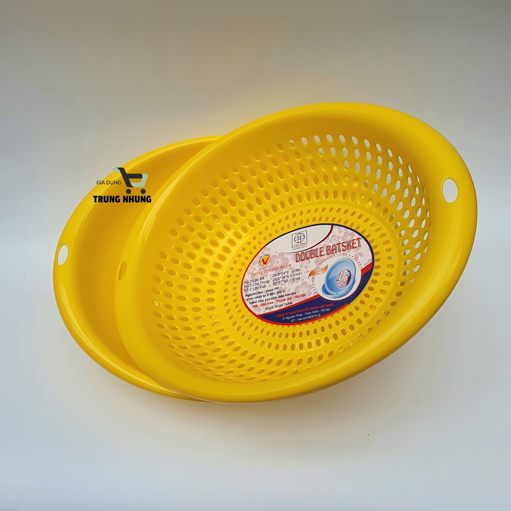 Rổ nhựa kèm chậu, rổ rửa rau Việt Nhật