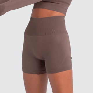 Quần Short Legging Thể Thao Không Đường May Lưng Cao Mới Dành Cho Nữ Tập Yoga/Chạy Bộ