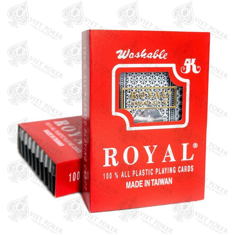 Bộ bài tây nhựa Đài Loan ROYAL 100% Plastic chữ K có tem cao cấp