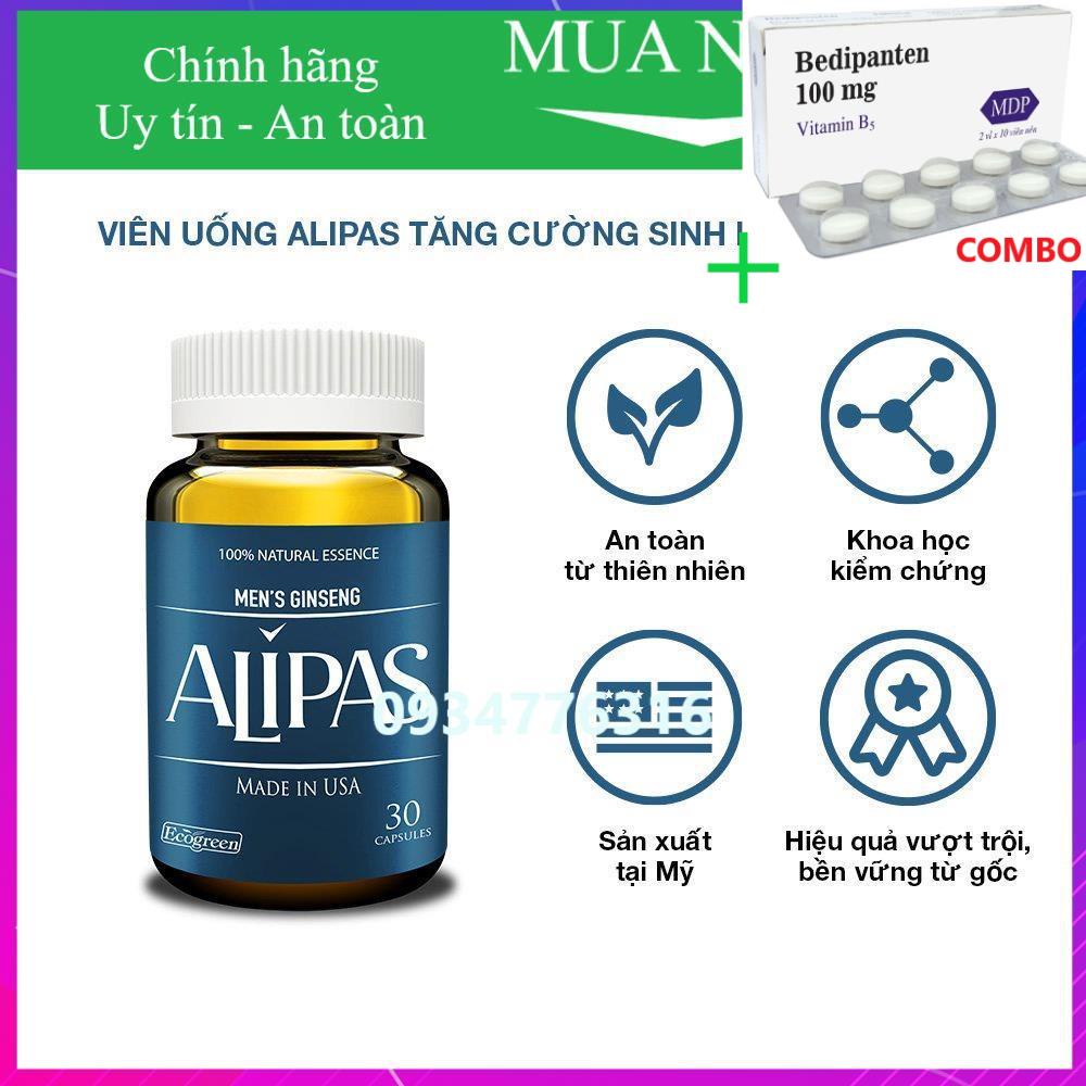 Combo Bedipanten 100mg +  Viên uống ALIPAS tăng cường sinh lý nam (30 viên)