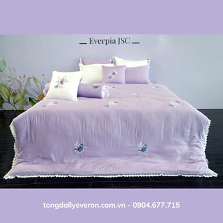 <ĐỦ SIZE> Bộ ga chun chần Everon ESB-22052 (01 Ga chun chần + 02 Vỏ gối 45x65)
