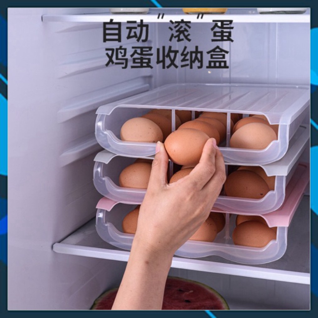 Khay để trứng thông minh không cần mở nắp. Sức chứa 18 quả