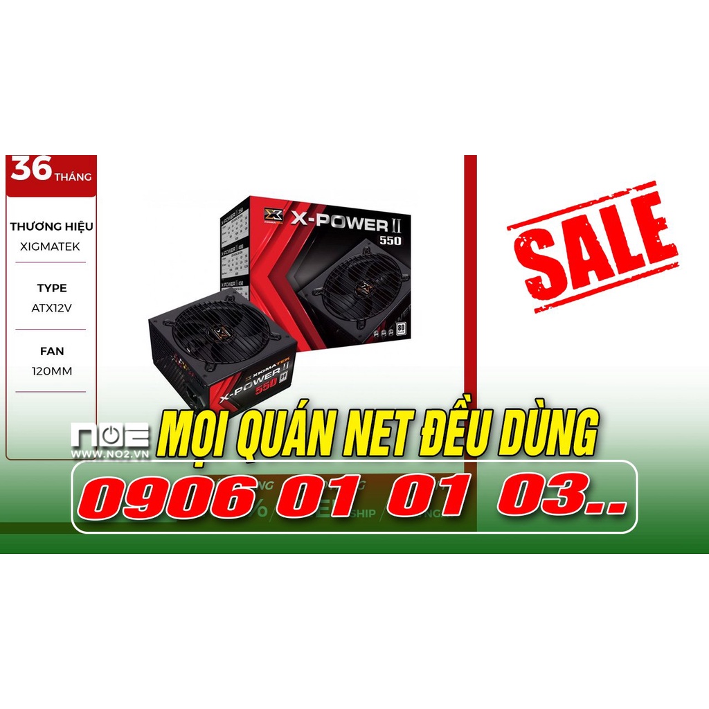 Nguồn máy tính ⚡ Freeship ⚡ Bộ nguồn PC Xigmatek Xpower 550 công suất 500W chuẩn 80 plus