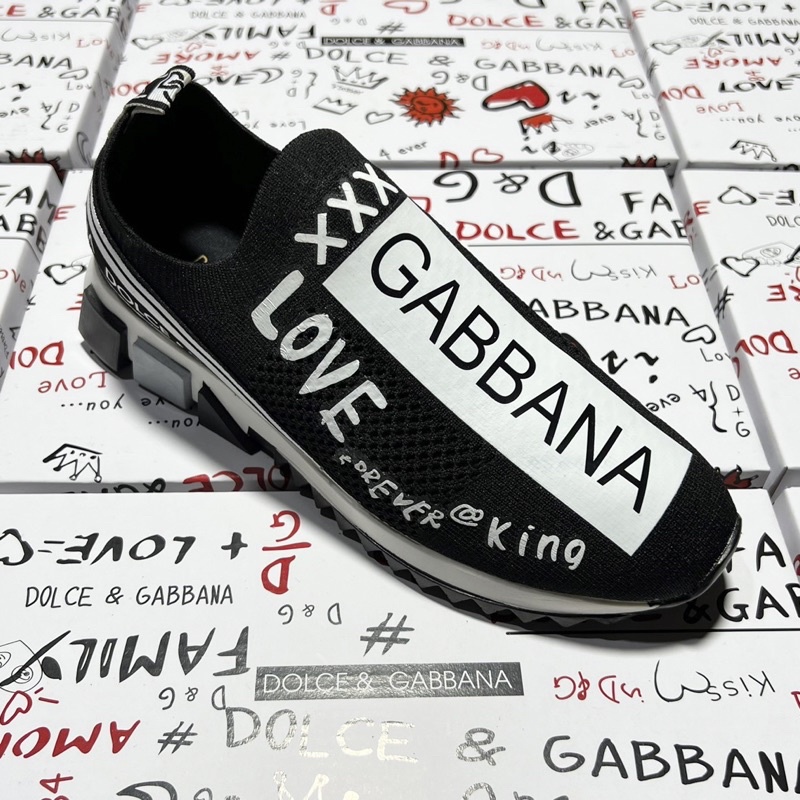 Giày thể thao sneaker Dolce Love nam nữ vải chun nổi chữ family heart đế cao su tách cao cấp siêu bền đẹp GS36P