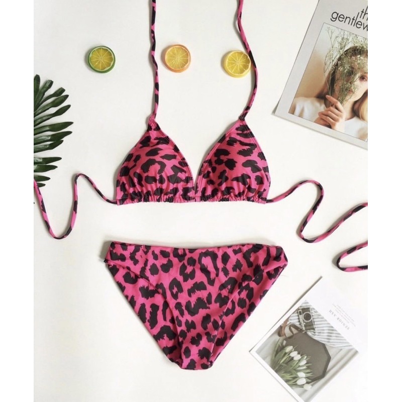 Bikini 2 mảnh beo hồng siêu đẹp kèm ảnh thật và feedback