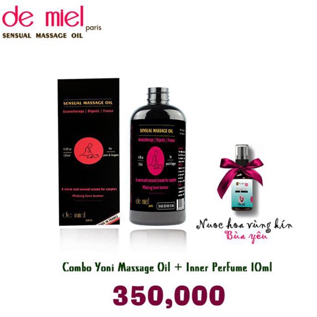 Combo Dầu Massage Cho Người Lớn và Nước Hoa Kích Thích Vùng Kín