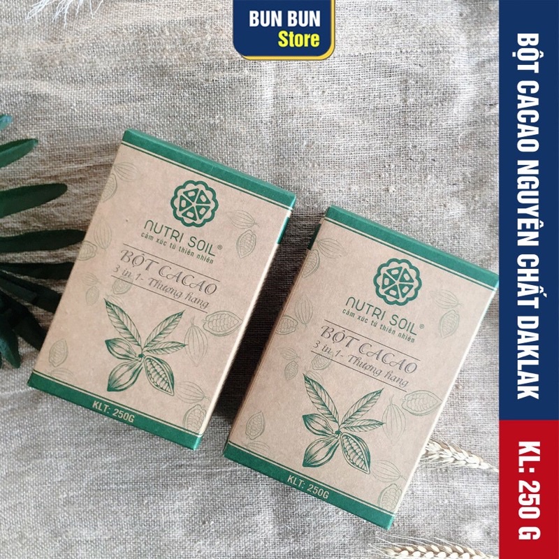 Bột cacao nguyên chất daklak – Cacao chuẩn loại 1 - Thương hiệu TOP 3 Việt Nam – 3 Không đường, phẩm màu, chất bảo quản.