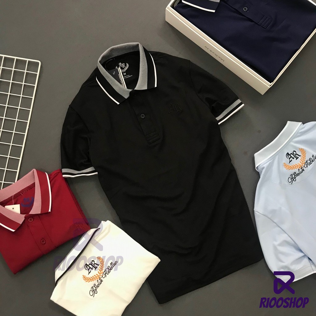 Áo polo nam, áo nam có cổ thun vnxk vải dày, đẹp, đơn giản, form regular, cao cấp, tay ngắn, big size RIOOSHOP RSP002