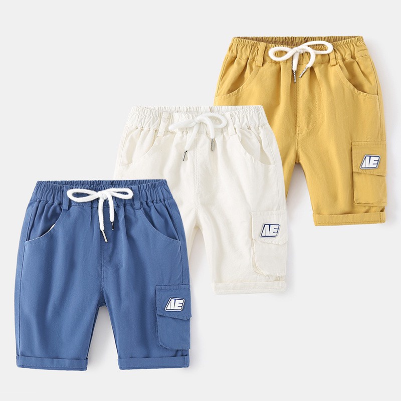 Quần short bé trai KACADY, quần kaki cho bé túi hộp AE